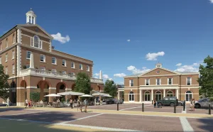 Poundbury Crown Square property cgi