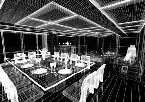 wireframe interior boat cgi_architecture in motion